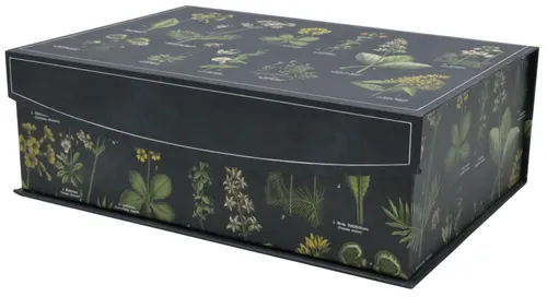 Green Botanical Cardboard Storage Box