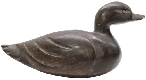 Dark Wood Carved Duck