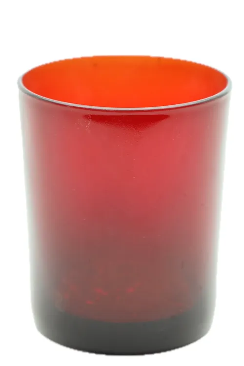 Crimson Red Globlet Glass Vase