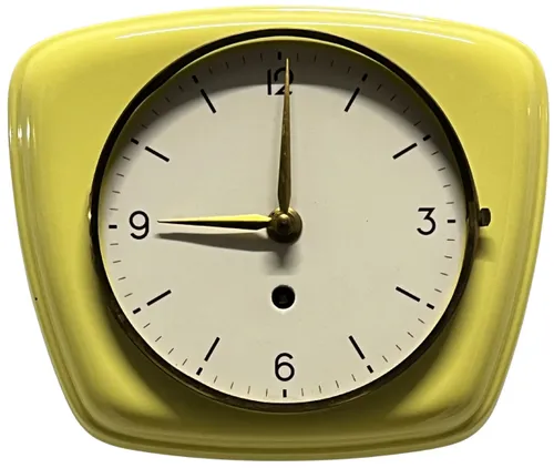 Yellow Ceramic Wall Clock