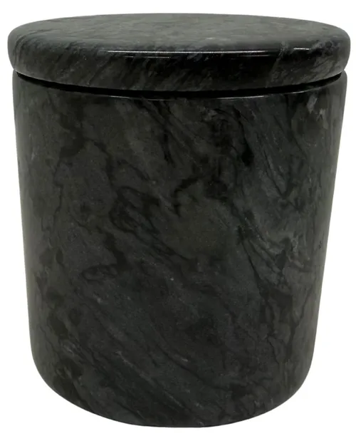 Black Marble Candle With Lid