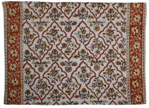 Orange & Yellow Floral Patterned Placemat