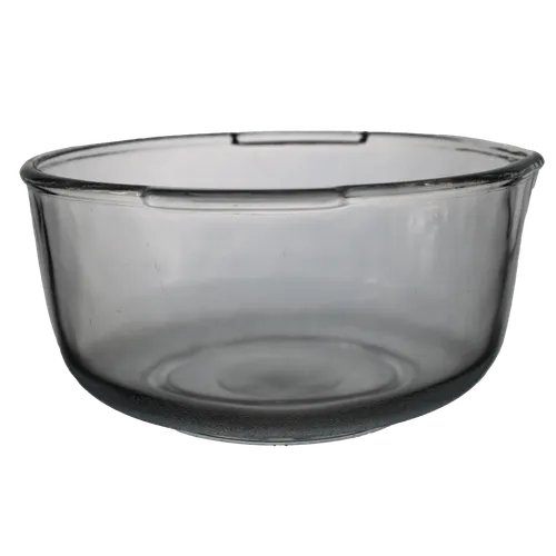 Large Thick Glass Mixing Bowl With Pour Spout