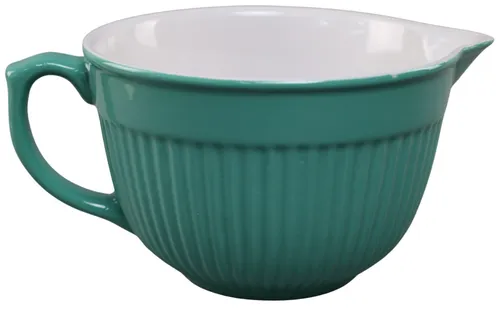 Mint Green Ceramic Mixing Bowl With Spout & Handle