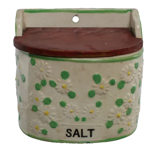 Vintage Daisy Salt Box Dispenser