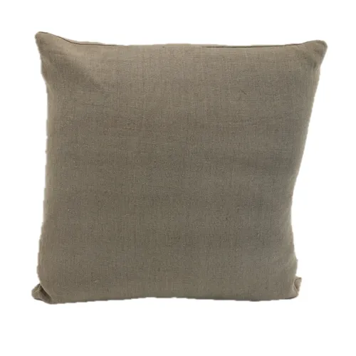 Light Oatmeal Solid Beige Linen Throw Pillow
