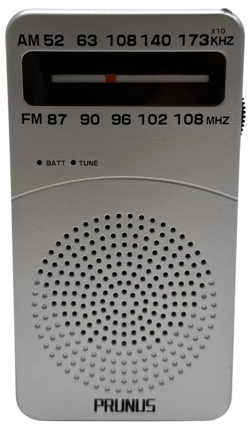 Silver Portable Radio