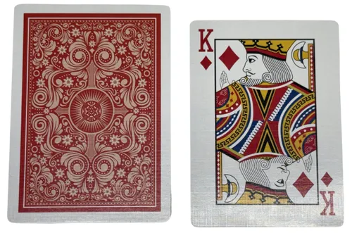 Red Patterned Playing Card Deck