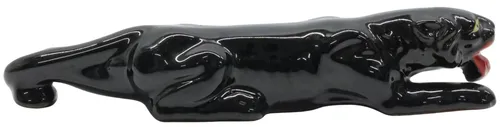 Black Glazed Ceramic Panther 