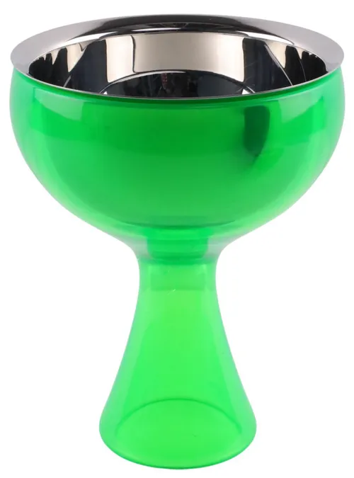 Green Plastic & Stainless Steel Ice Cream Bowl