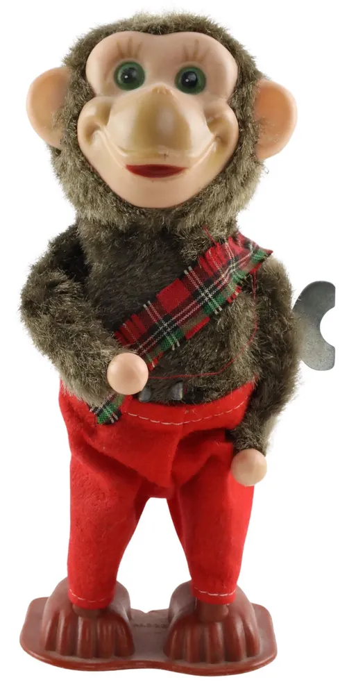Vintage Wind Up Standing Monkey