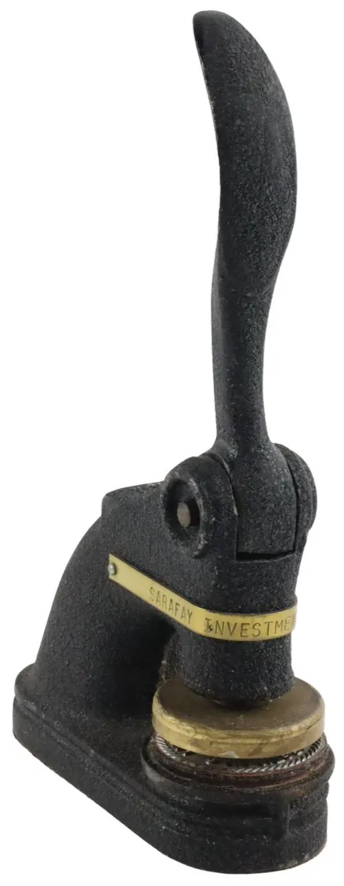 Vintage Black Cast Iron Seal Press