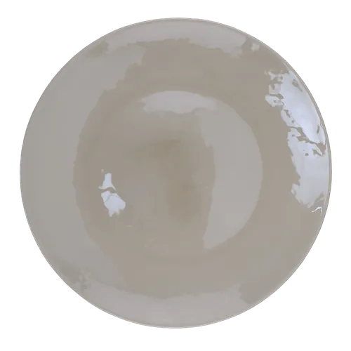 Iridescent Off White Dinner Plate