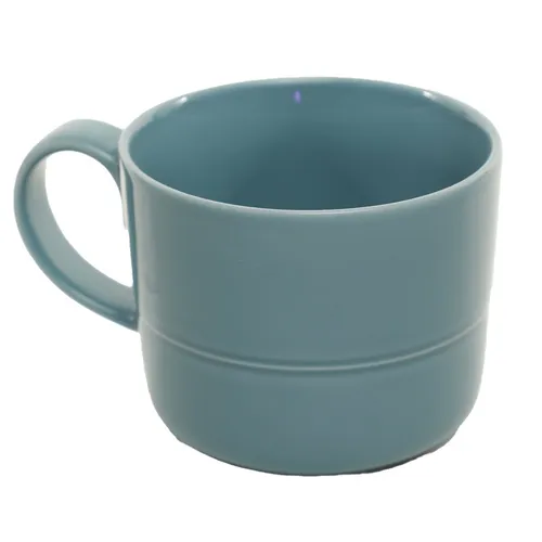 Watercolour Blue Single Rib Mug