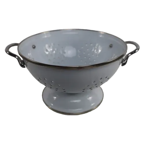 White With Chrome Trim Colander 
