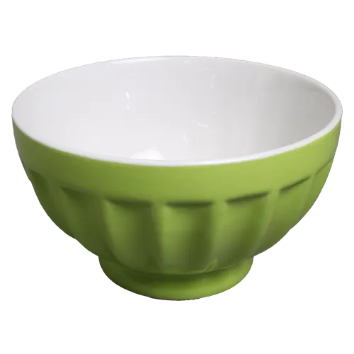 Lime Green Scalloped Ceramic Mixing Bowl