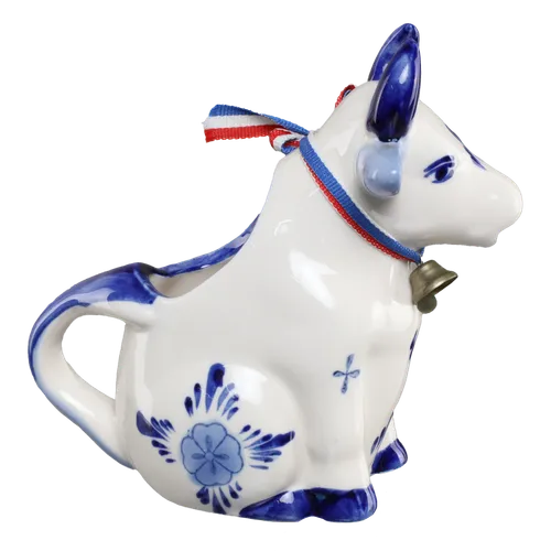 White & Blue Bull Creamer