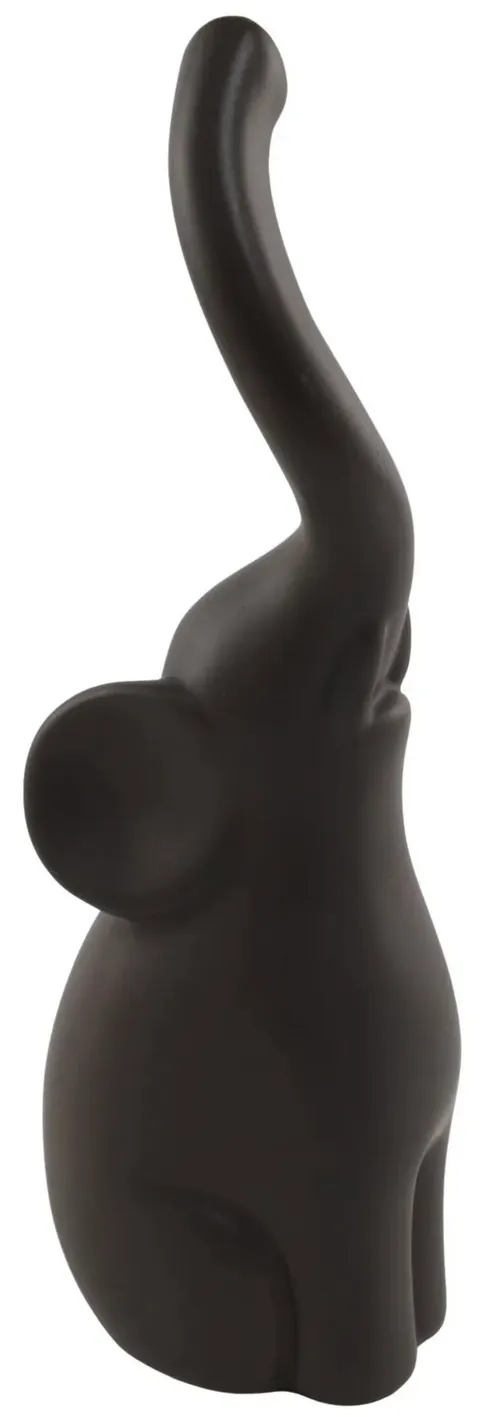 Dark Grey Ceramic Elephant