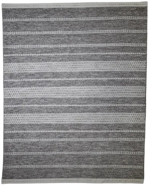 Beige & Taupe Woven Wool Area Rug 7'11