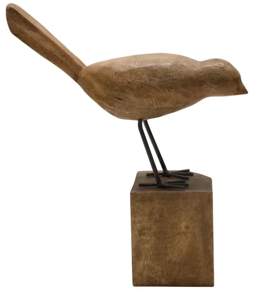 Mango Wood Bird On Large Wood Base