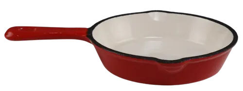 Red Cast Iron Fry Pan