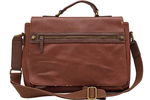 Vintage Brown Leather Messenger/Briefcase