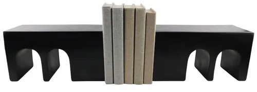 Matte Black Arch Bookend Set