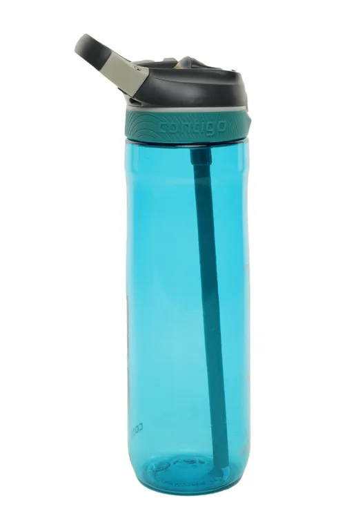 Prussian Blue Clear Plastic Water Bottle
