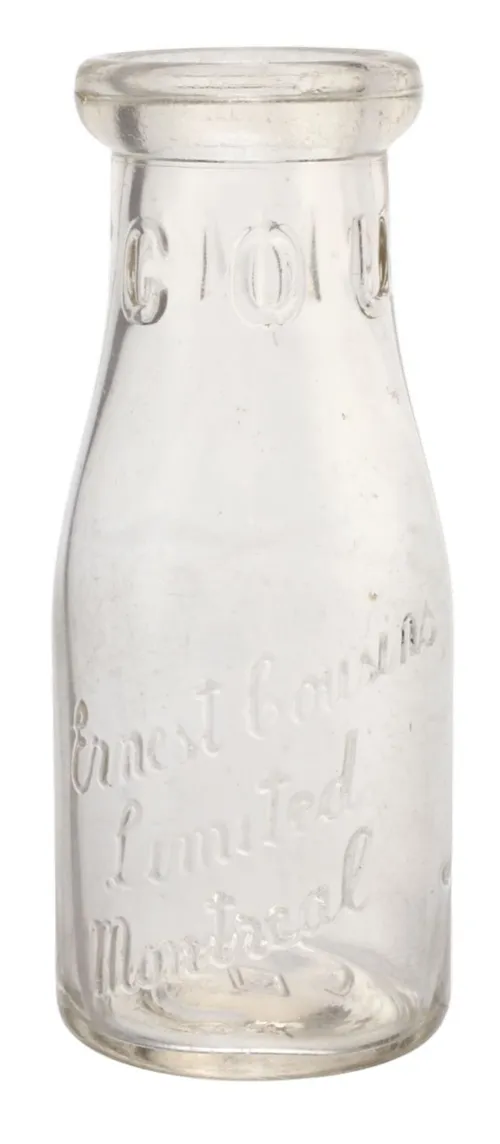 Antique Clear Glass Montreal Milk Bottle