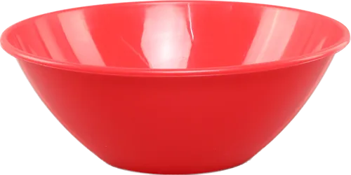 Solid Red Plastic Serving Bowl