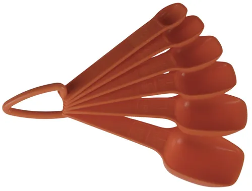 Vintage Orange Plastic Measuring Spoon Set