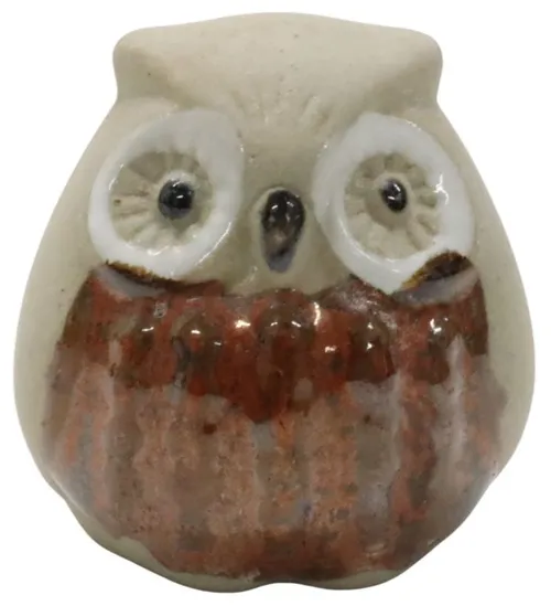 Stoneware Painted Owl - C