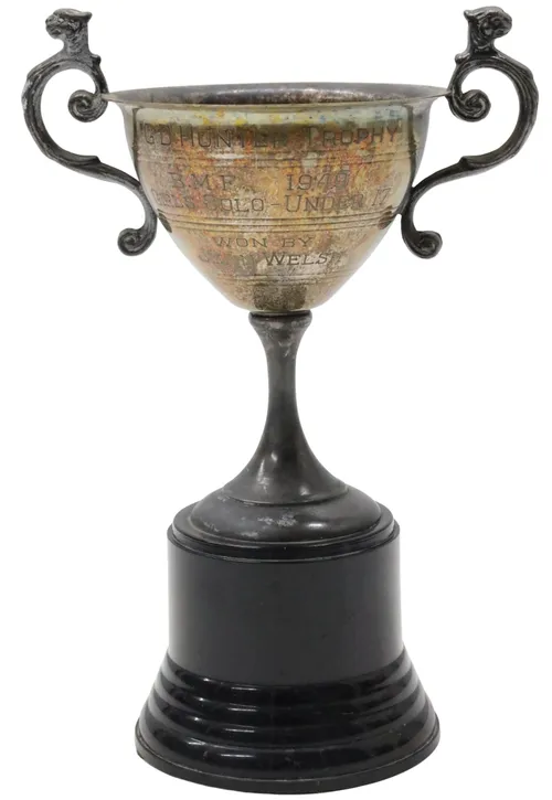 Girls Solo Silver Trophy Cup On Wood Base