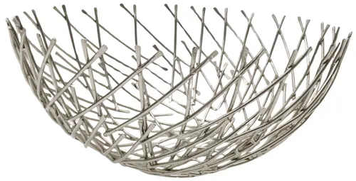 Silver Metal Wire Bowl