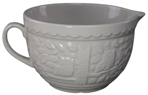 White Ceramic Forest Animals Batter Bowl