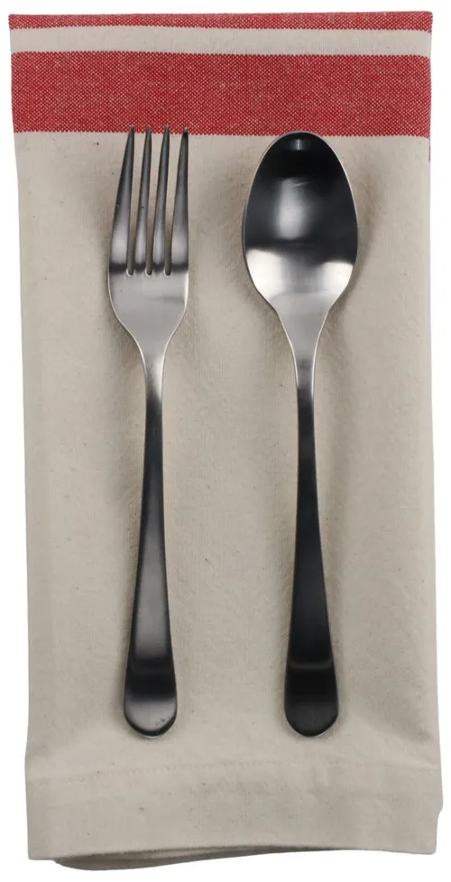Natural Cotton With Red Stripe Napkin