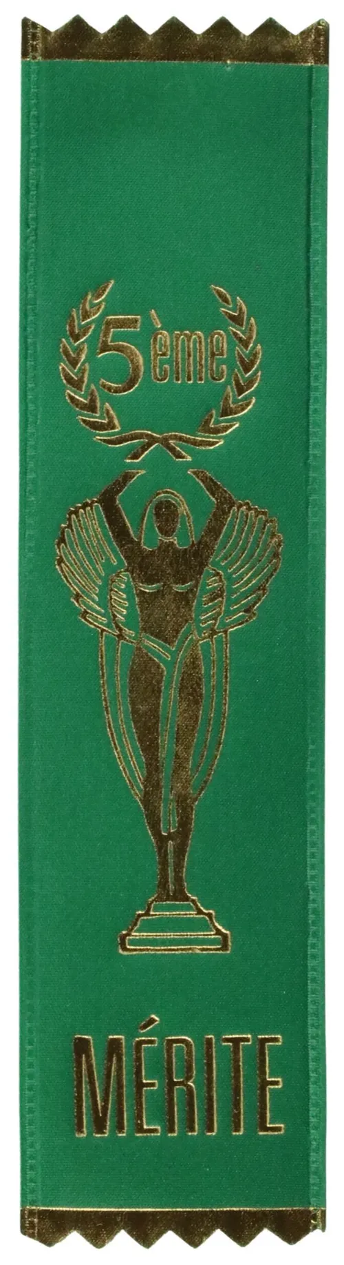 Green French 5th Place Ribbon Award
