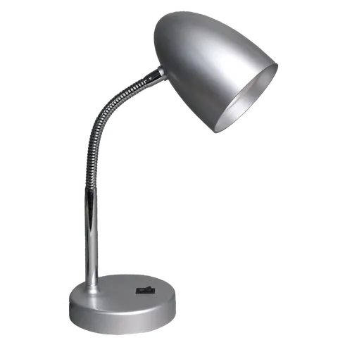 Silver Goose Neck LED Desk Lamp