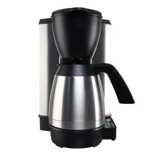 Black & Silver Brushed Metal Drip Coffee Maker