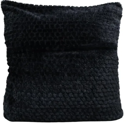 Black Relief Throw Pillow