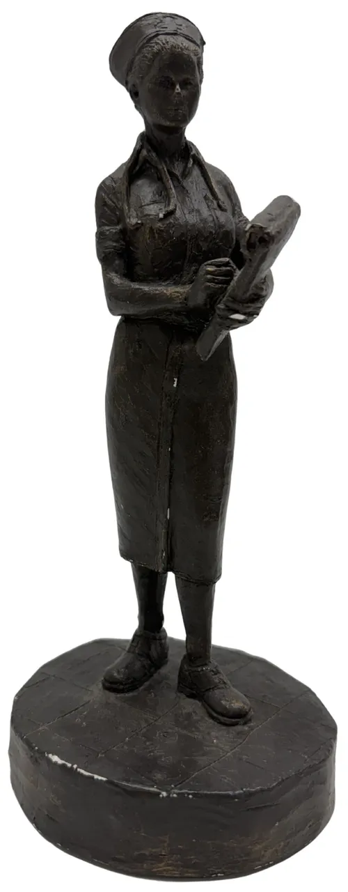 Bronze Finish Nurse Statue