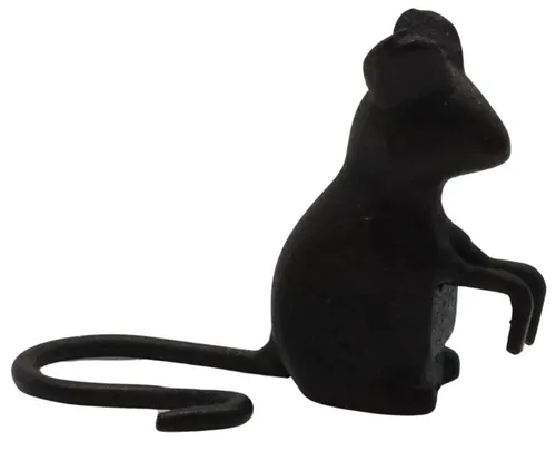 Black Cast Iron Standing Mouse