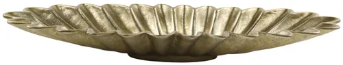 Gold Scalloped Oval Decorative Bowl