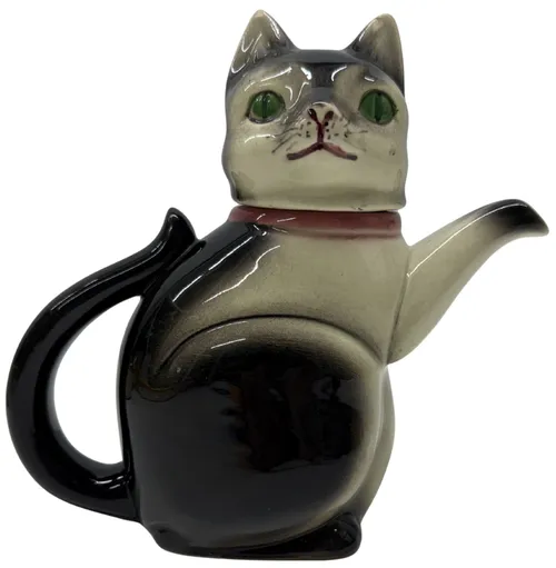 Black & White Cat Ceramic Teapot