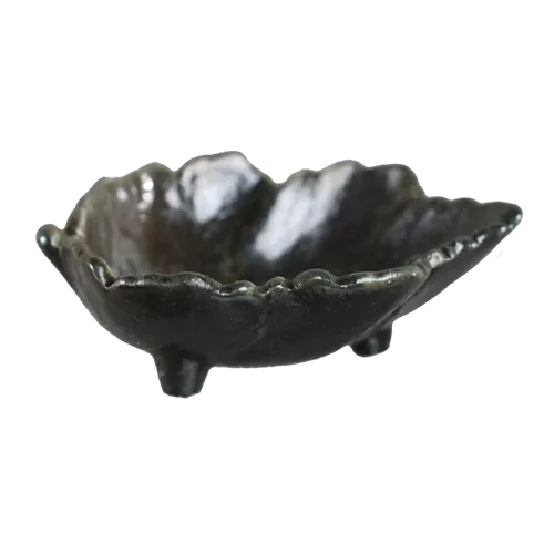Jungle Green Ceramic Leaf Pinch Bowl