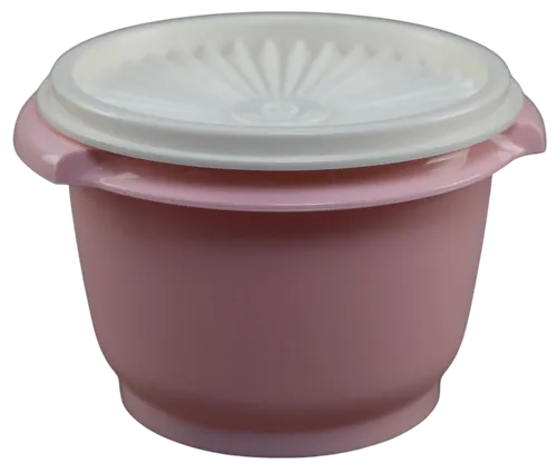 Light Pink Plastic 2.5 Cup Heritage Storage Container With Lid