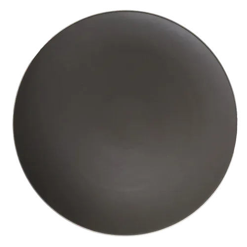 Matte Chocolate With White Rim Circular Serving Platter
