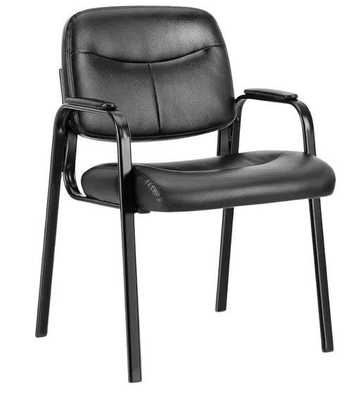 Black Padded Waiting Room Chair