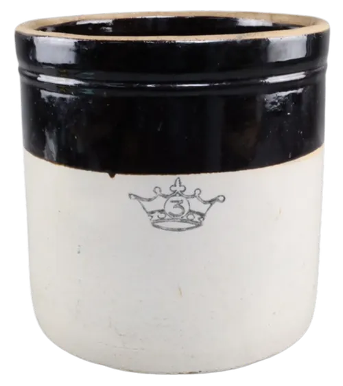 Dark Brown & Beige Crock 3gal