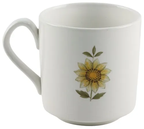 White Mug With Sunflower